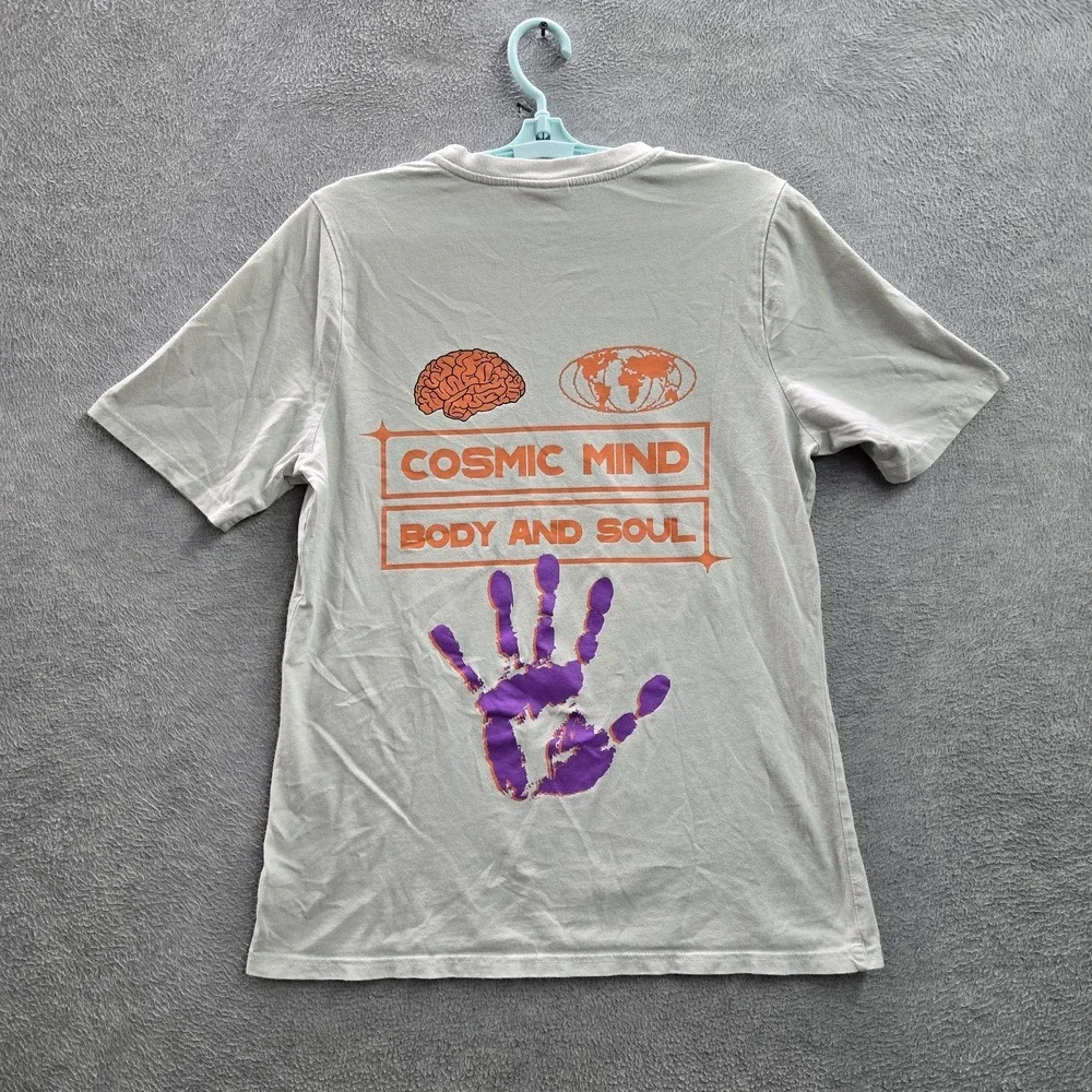 Coney Island Picnic Men Shirt M Gray‎ Graphic Print Cosmic Handprint Tee